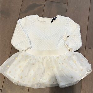 Tommy Hilfiger White and Gold Kids Formal Dress